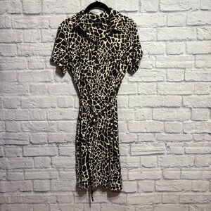 Enfocus Studio Giraffe Print Mini Dress Size 10